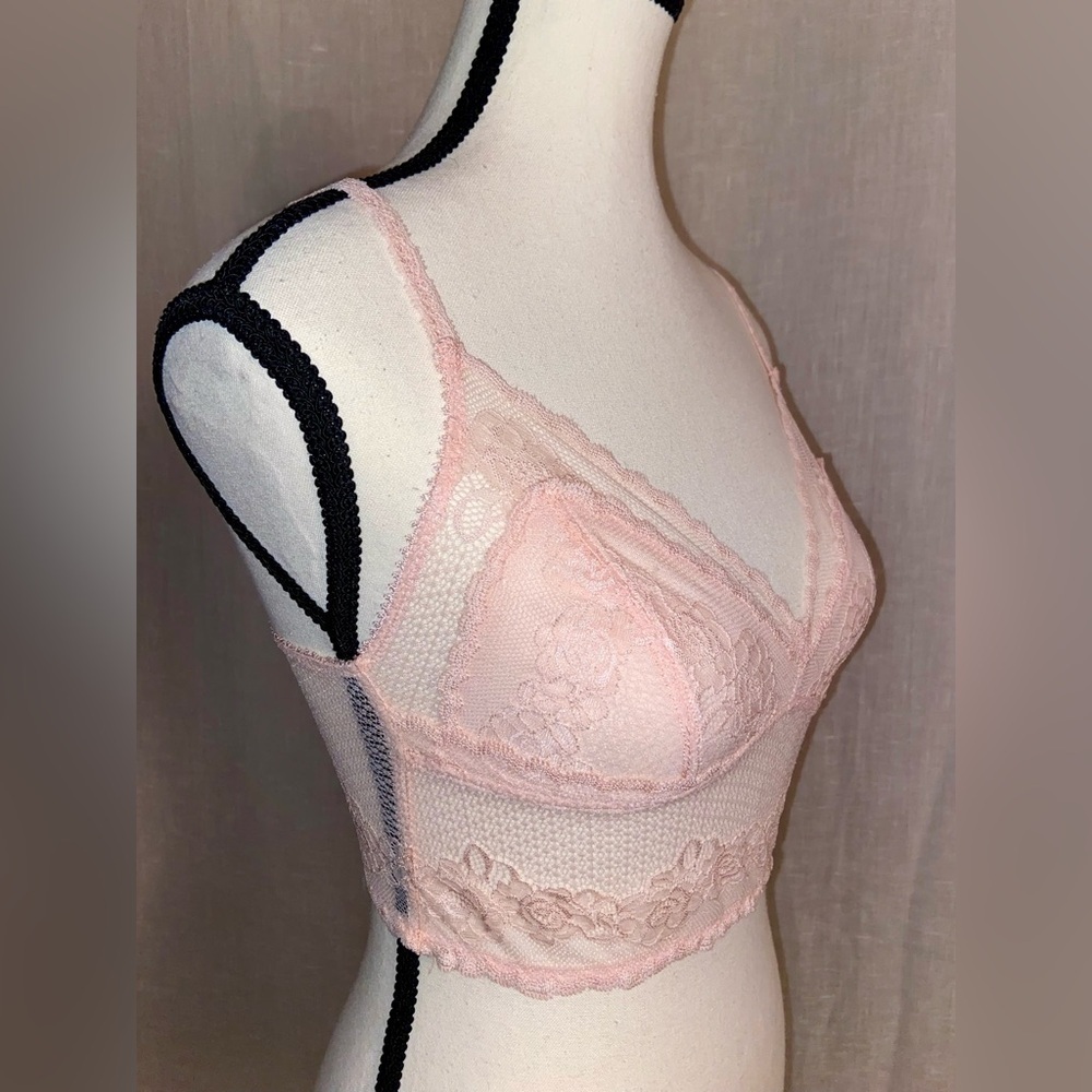 Platinum‎ Lingerie soft pink Stretchy Lace Bralette - Picture 4 of 12